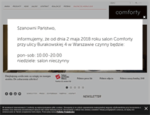 Tablet Screenshot of comforty.pl